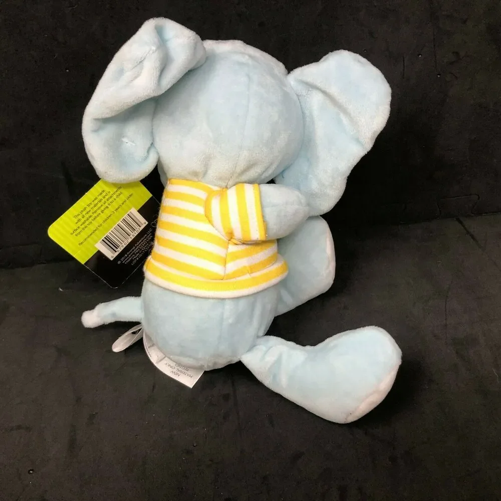 Animal‎ Adventure Blue Elephant Yellow White Striped Shirt Plush Lovey 8